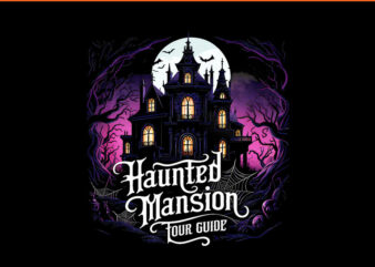 Halloween Haunted Mansion Tour Guide Spooky Night PNG graphic t shirt