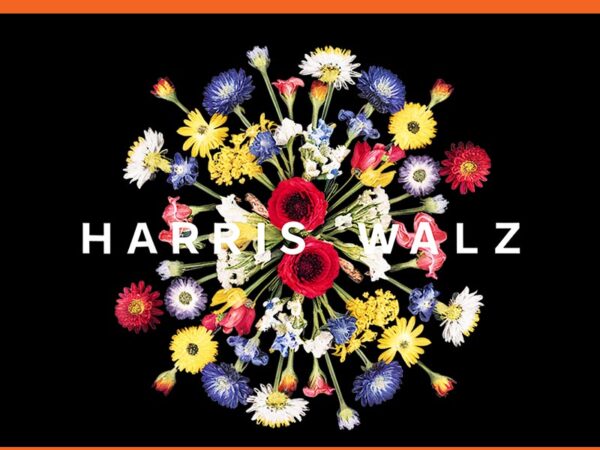 Harris walz flower mandala central bloom png graphic t shirt