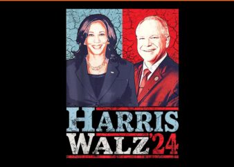 Harris Waltz 2024 Kamala Harris PNG graphic t shirt