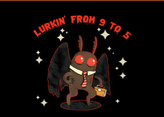 Lurkin’ From 9 To 5 Witch Spooky Halloween PNG t shirt vector graphic