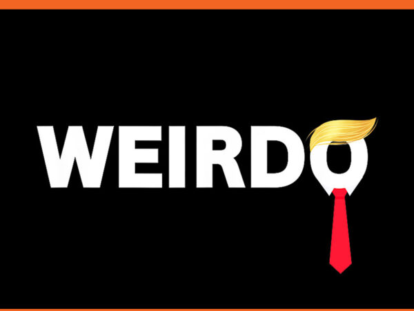 Weirdo trump hair png t shirt design for sale