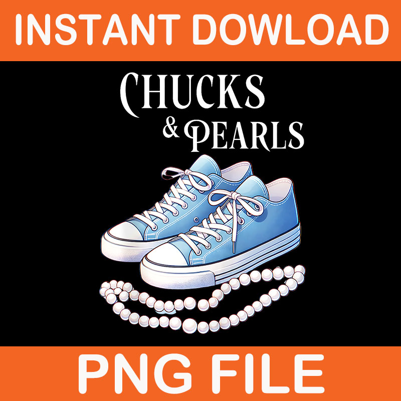 Chucks And Pearls 2024 PNG, Kamala Harris PNG