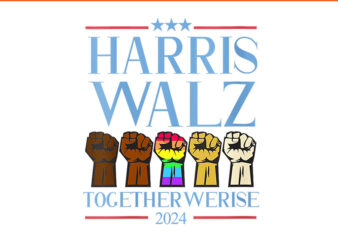 Harris Waltz 2024 Together Werise PNG, Harris Waltz 2024 Election Kamala Harris Tim Waltz 2024 PNG