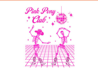 Halloween Pink Pony Club Cowgirl Western Birthday PNG graphic t shirt