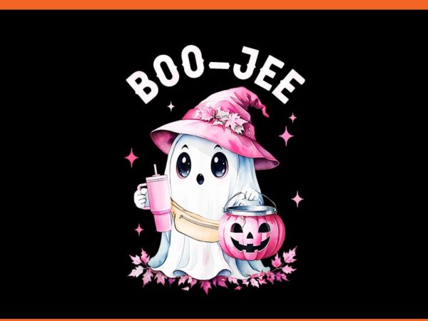 Boujee boo jee spooky ghost pink halloween png t shirt template