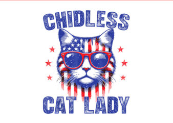 Childless Cat Lady PNG t shirt vector file