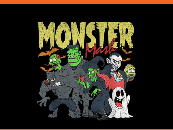 Monster mash frankenstein horror movies png t shirt designs for sale