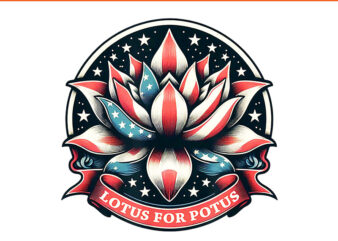 Lotus For Potus Kamala Harris PNG