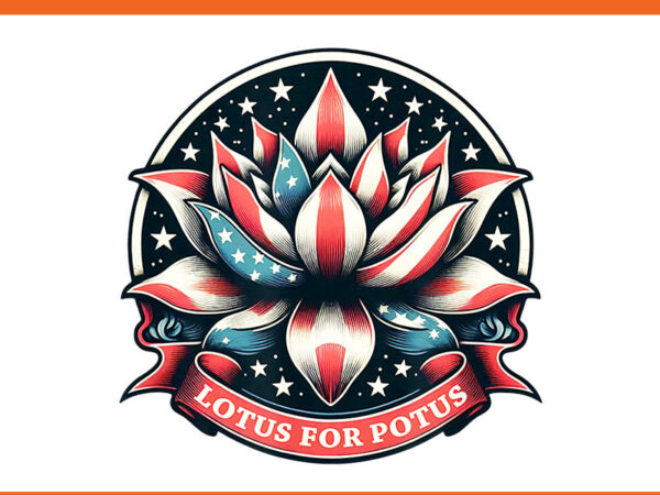 Lotus for potus kamala harris png t shirt vector graphic