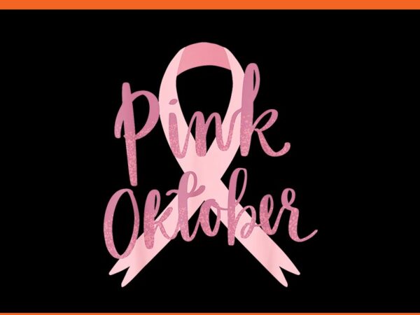 Breast cancer awareness png, in october we wear pink png t shirt template