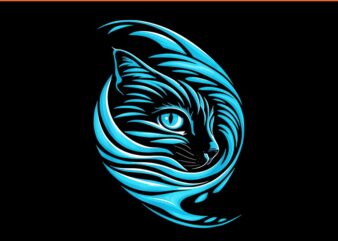 Blue Cat Wave For kamala 47 PNG, Funny Cat Ladies Harris 2024 PNG t shirt template