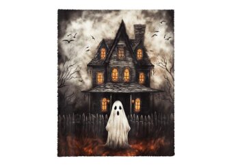 Ghost Haunted House Midnight Halloween Spooky PNG