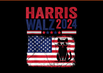 Harris Walz 2024 USA Presidential PNG, Harris Walz 2024 Vintage PNG