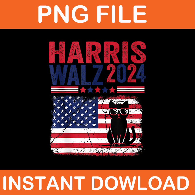 Harris Walz 2024 USA Presidential PNG, Harris Walz 2024 Vintage PNG