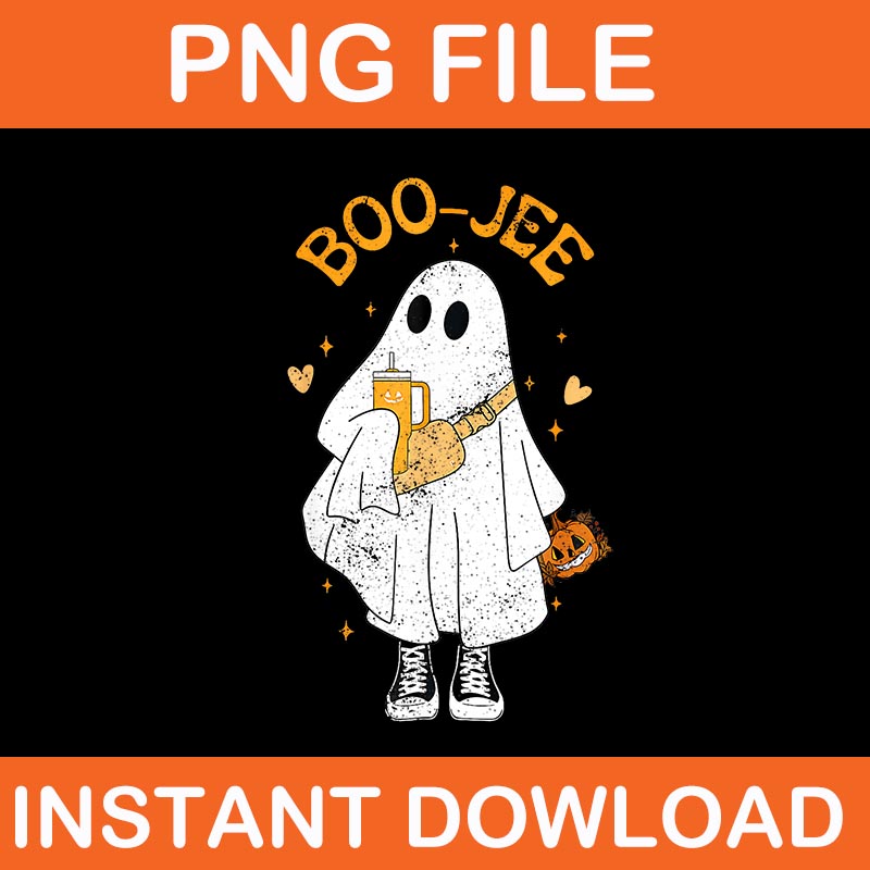 Boo Jee Spooky Season Ghost Halloween PNG