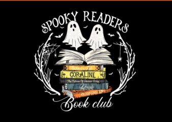 Spooky Readers Book Club Teacher Ghost Halloween PNG