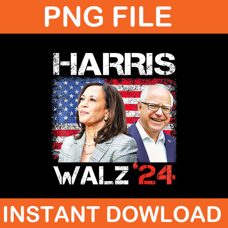 Harris Waltz 2024 PNG, Kamala Harris Tim Waltz 2024 PNG