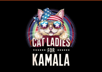 Cat Ladies For Kamala 2024 PNG