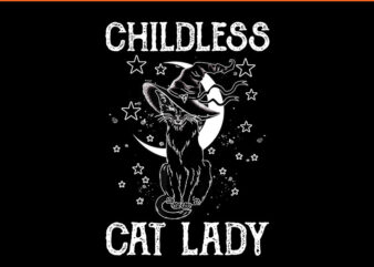 Childless Cat Lady PNG, Cat Lady Halloween PNG t shirt vector file