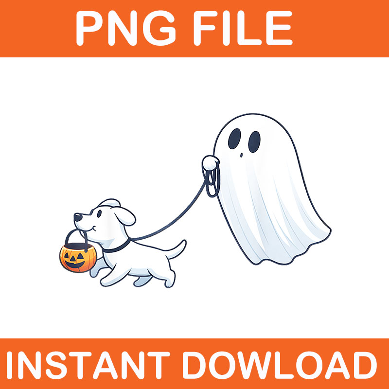 Ghost Walking Dog PNG, Ghost Dog Halloween Night PNG