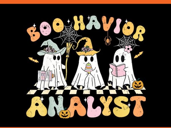 Ghost boo havior analyst therapist bcba halloween png t shirt design template