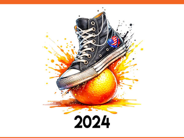 Sneakers and pearls smashing an orange crushing kamala 2024 png t shirt template vector