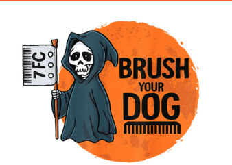 Brush Your Dog Ghost PNG t shirt template