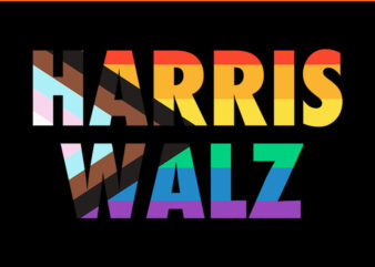 Harris Walz 2024 PNG, Harris Walz LGBTQ Pride PNG graphic t shirt