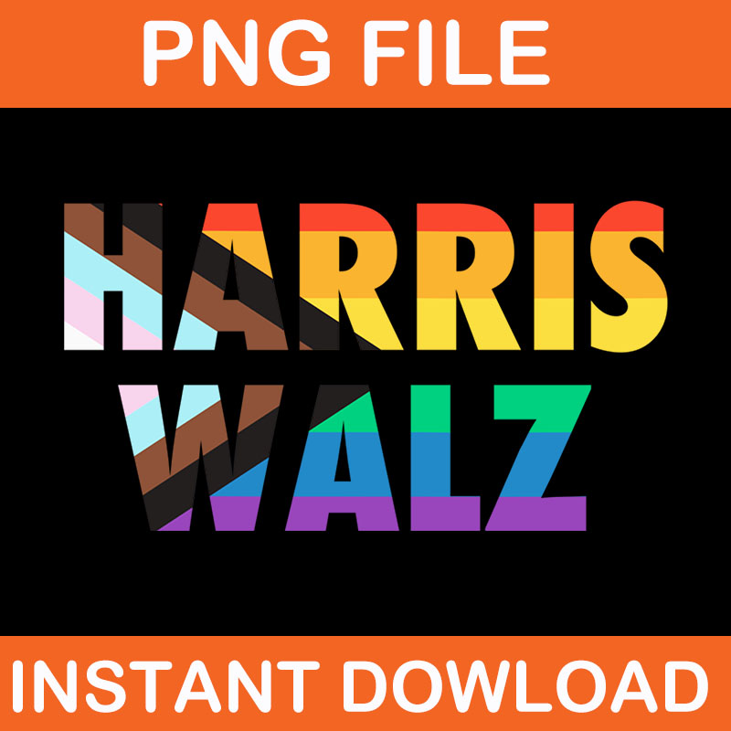 Harris Walz 2024 PNG, Harris Walz LGBTQ Pride PNG