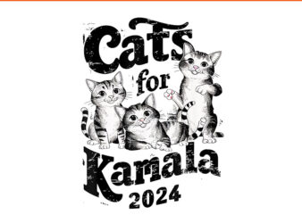 Cat For Kamala 2024 PNG