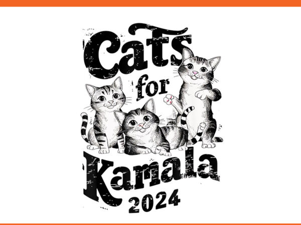 Cat for kamala 2024 png t shirt vector file