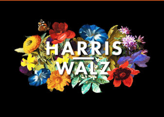 Kamala Harris 2024 Floral Feminine Women PNG, Kamala Walz 2024 PNG