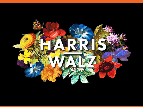 Kamala harris 2024 floral feminine women png, kamala walz 2024 png t shirt vector art