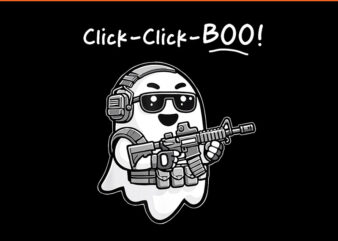 Tactical Ghost Click Click Boo Halloween Veteran Party PNG t shirt designs for sale