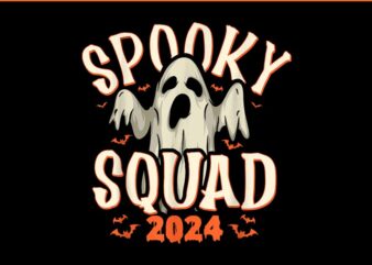 Spooky Squad 2024 PNG, Spooky Season Boo Ghost PNG