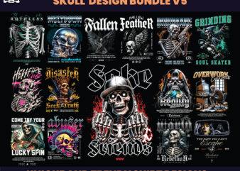 86 T-shirt designs bundle, skull skeleton street wear design bundle, rock design, Aesthetic Design, Urban design, Graphics shirt , DTF, DTG