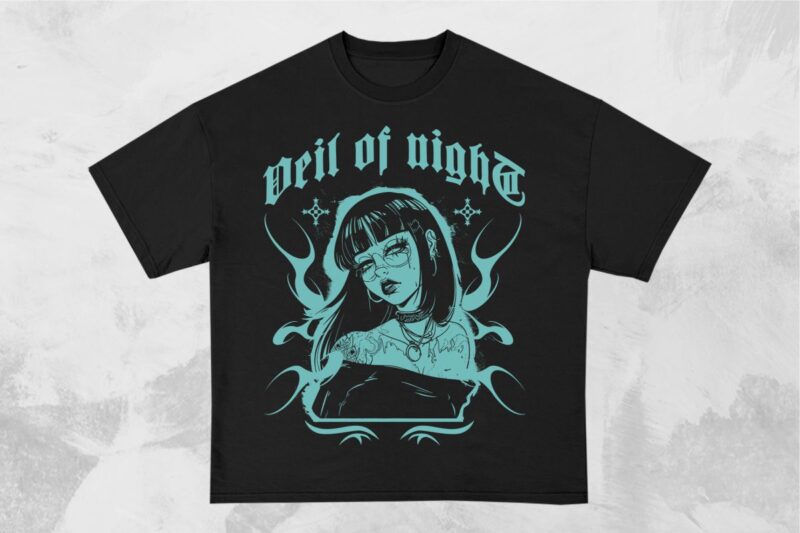 Anime Gothic T-shirt Design Bundle