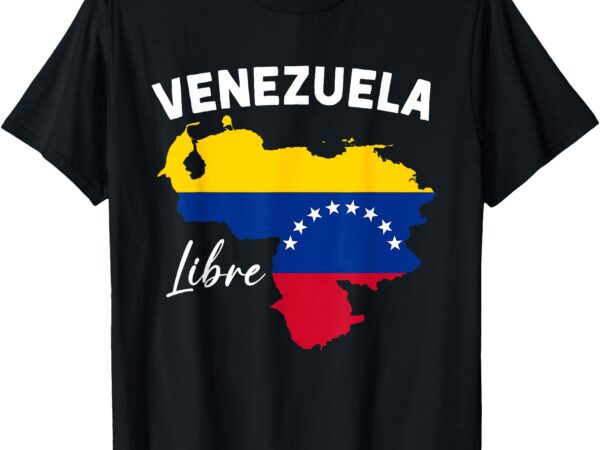 Venezuela flag map proud american venezuelan venezuela libre t-shirt