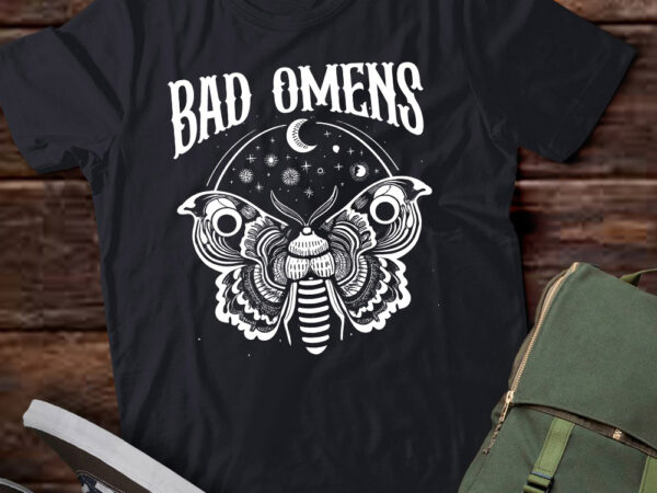 Vintage bad omens moth retro classic rock music gifts lts-d t shirt vector art