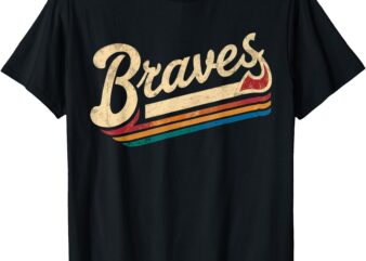 Vintage Braves Classic Name Retro T-Shirt