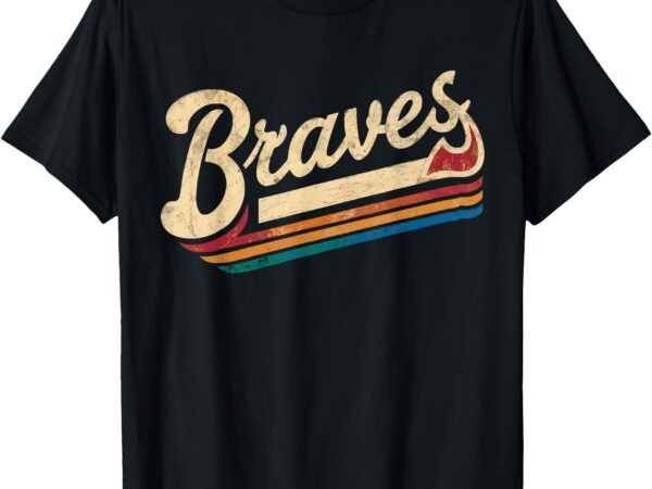 Vintage braves classic name retro t-shirt