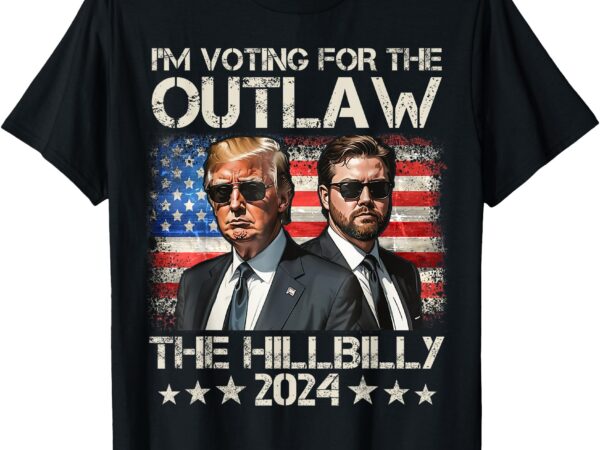 Vintage i’m voting for the outlaw and the hillbilly 2024 t-shirt