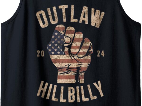 Vintage outlaw hillbilly tank top t shirt vector art