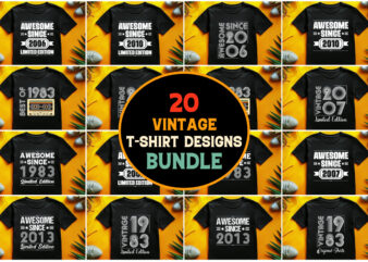 Vintage T-shirt Design Bundle