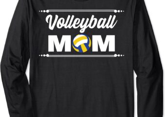 Volleyball Mom Mother Cute Gift Long Sleeve T-Shirt