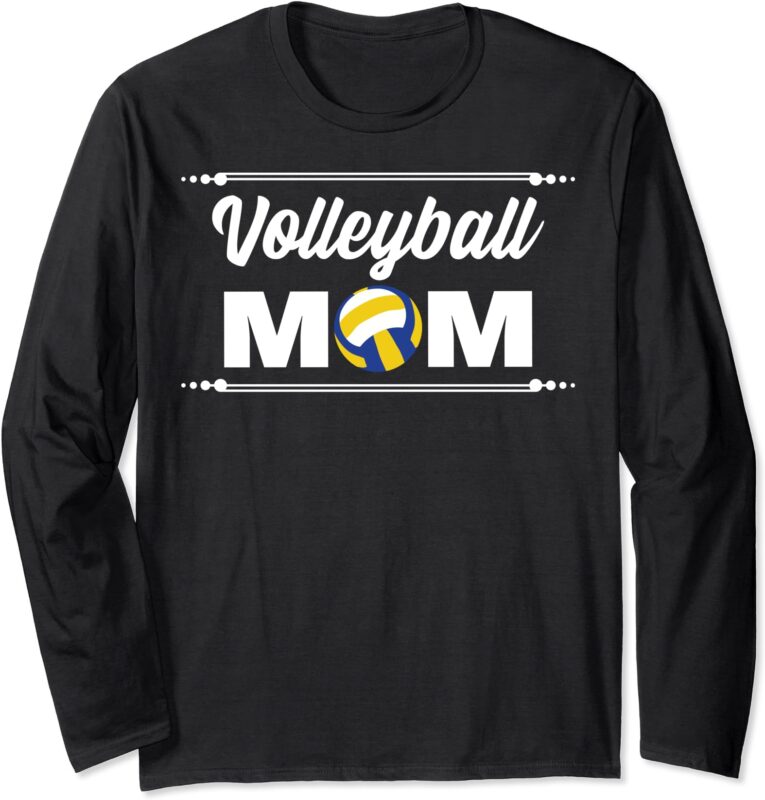 Volleyball Mom Mother Cute Gift Long Sleeve T-Shirt