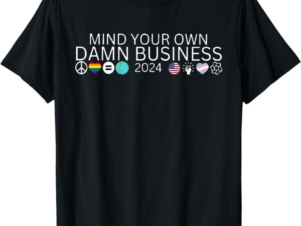 Walz waltz 2024 american flag mind your own damn business t-shirt