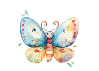 Watercolor Cute Kawaii Butterfly Spring Summer