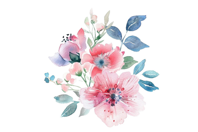 Watercolor Floral Boutique Clipart