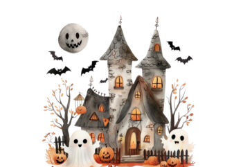 Watercolor Kawaii Halloween home